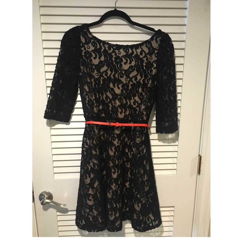 Black lace dress